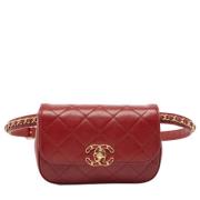 Chanel Vintage Pre-owned Laeder chanel-vskor Red, Dam