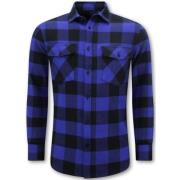 Local Fanatic Flanellskjorta Herr - Lumberjack Blus Herr Blue, Herr