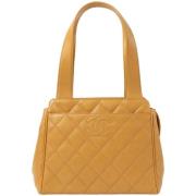 Chanel Vintage Pre-owned Tyg chanel-vskor Beige, Dam