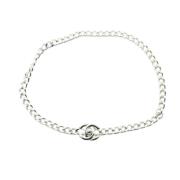 Chanel Vintage Pre-owned Tyg halsband Gray, Dam