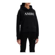 Amiri Hoodie med logobokstäver och känguruficka Black, Dam