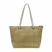 Coach Pre-owned Pre-owned Canvas axelremsvskor Beige, Dam