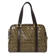 Fendi Vintage Pre-owned Canvas fendi-vskor Brown, Dam