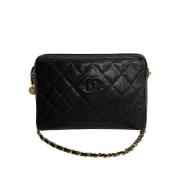 Chanel Vintage Pre-owned Tyg chanel-vskor Black, Dam