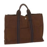 Hermès Vintage Pre-owned Canvas handvskor Brown, Dam