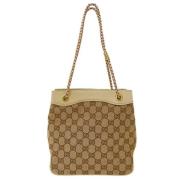 Gucci Vintage Pre-owned Canvas gucci-vskor Beige, Dam