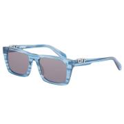 Off White Blårandiga Solglasögon Albany 14407 Blue, Unisex