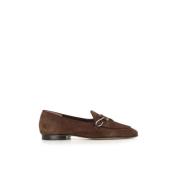 Edhèn Milano Brun Krokformad Moccasin Sandaler Brown, Dam