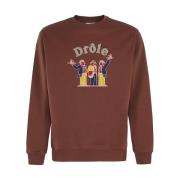 Drole de Monsieur Mörkbrun Sweatshirt för Män Brown, Herr