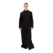 Walter Van Beirendonck Maxi Coat i belagd filtull Black, Herr