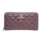 Chanel Vintage Pre-owned Laeder plnbcker Purple, Dam