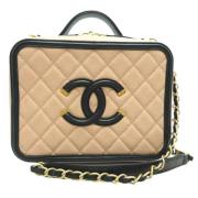 Chanel Vintage Pre-owned Laeder chanel-vskor Beige, Dam