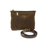 Prada Vintage Pre-owned Nylon prada-vskor Brown, Dam