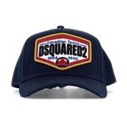 Dsquared2 Förstörd Logo Patch Baseball Cap Blue, Unisex