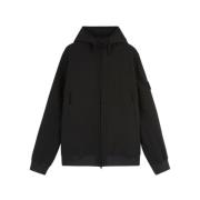 Stone Island Svart Soft Shell Huva Jacka Black, Herr