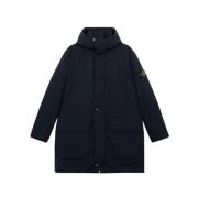 Stone Island Marinblå Lång Dunparkas Blue, Herr