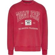 Tommy Jeans Retro-Sportig Röd Tröja Red, Herr