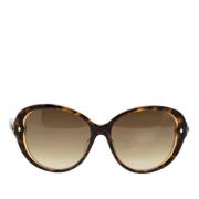 Dior Vintage Pre-owned Plast solglasgon Brown, Dam