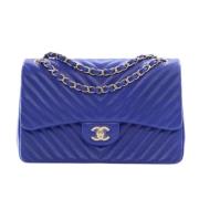 Chanel Vintage Pre-owned Tyg chanel-vskor Blue, Dam