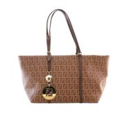 Fendi Vintage Pre-owned Belagd canvas fendi-vskor Brown, Dam