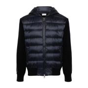 Moncler Navy Hybrid Zip Jacket Blue, Herr