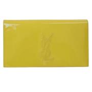 Yves Saint Laurent Vintage Pre-owned Laeder kuvertvskor Yellow, Dam