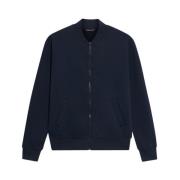 Brooks Brothers Bomull Zip-Up Sweater Blue, Herr