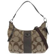 Coach Pre-owned Pre-owned Canvas handvskor Brown, Dam