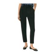 Brooks Brothers Kortad Fin Twill Crepe Rak Ben Byxor Black, Dam