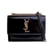 Yves Saint Laurent Vintage Pre-owned Laeder axelremsvskor Black, Dam