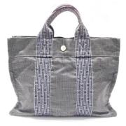 Hermès Vintage Pre-owned Canvas handvskor Gray, Dam