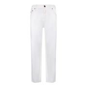 Tory Burch Vit Flare Fit Denim Jeans White, Dam