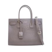 Yves Saint Laurent Vintage Pre-owned Laeder handvskor Gray, Dam