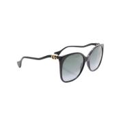 Gucci Vintage Pre-owned Plast solglasgon Black, Dam