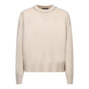 Fabiana Filippi Lyxigt Beige Stickatplagg Aw24 Beige, Dam