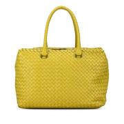 Bottega Veneta Vintage Pre-owned Laeder totevskor Yellow, Dam