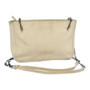 Prada Vintage Pre-owned Mocka axelremsvskor Beige, Dam