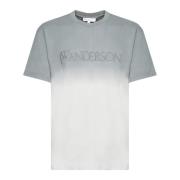 JW Anderson Grå T-shirt med gradienteffekt Gray, Herr