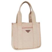 Prada Vintage Pre-owned Canvas handvskor Pink, Dam