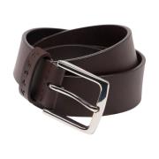 Edwin Buffalo Grain Leather Dark Brown Bälte Brown, Herr