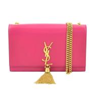 Yves Saint Laurent Vintage Pre-owned Laeder axelremsvskor Pink, Dam