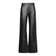 7 For All Mankind Svarta Byxor för Kvinnor Aw24 Black, Dam