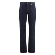 Versace Slim-fit straight-leg jeans med logodetaljer Blue, Herr