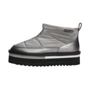 Tommy Jeans Silver Plattform Stövlar Gray, Dam