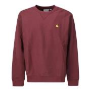 Carhartt Wip Broderad Logo Crew-Neck Sweatshirt Red, Herr