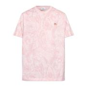 Etro Mönstrad t-shirt med logotyp Pink, Herr