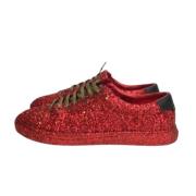 Yves Saint Laurent Vintage Pre-owned Laeder sneakers Red, Dam