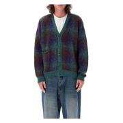 Pop Trading Company Gradient Cardigan Grön Brun Aw24 Multicolor, Herr