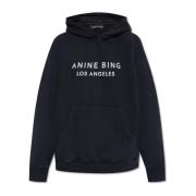 Anine Bing Svart Hoodie Black, Dam