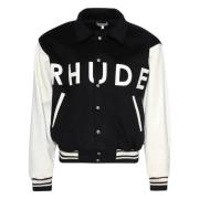 Rhude College Bomber Jacka Black, Herr